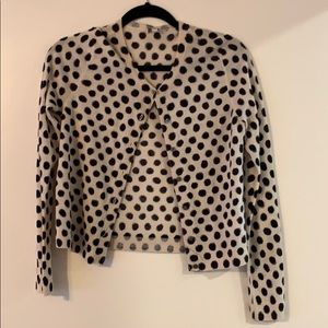 Anthropologie polka dot cardigan sweater